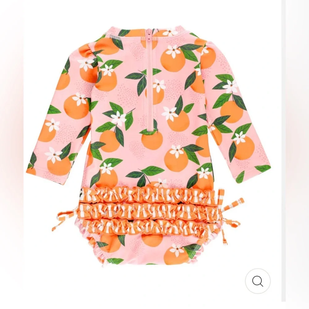 Pink Floral‎ Kids Swimwear